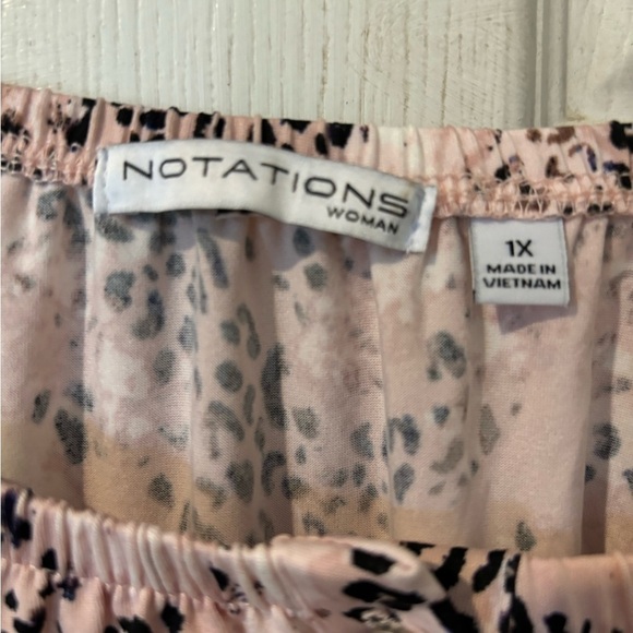 NWOT Notations Pink and Black Leopard Design. - Picture 3 of 5